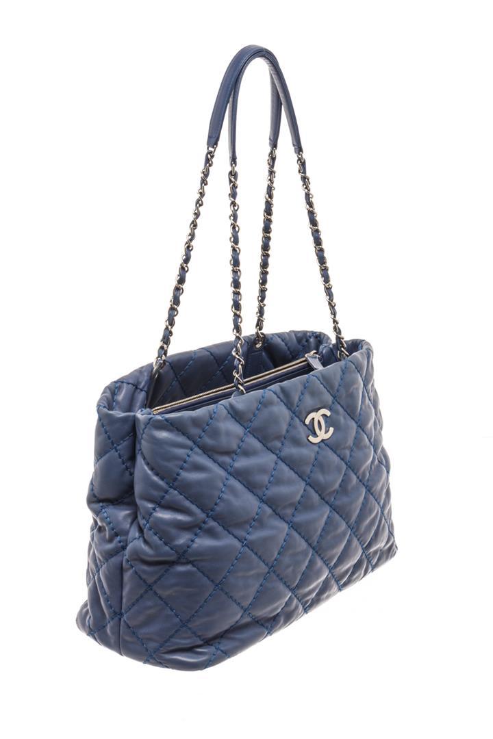 Chanel Navy Blue Quilted Leather Boy Camera Shoulder Bag