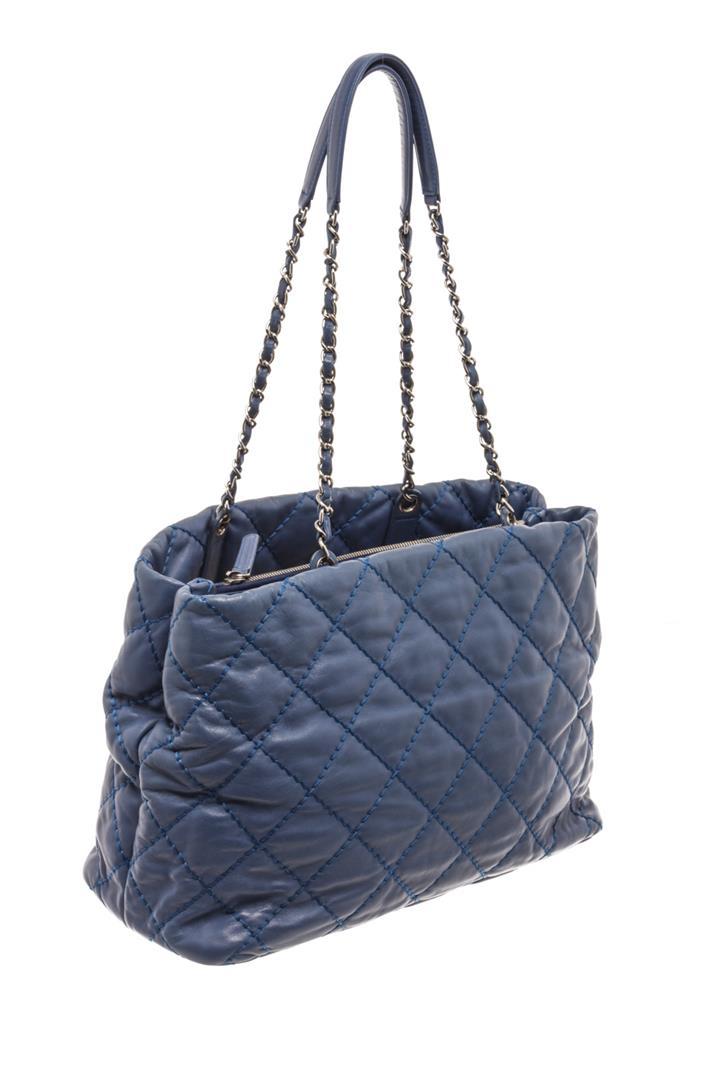 Chanel Navy Blue Quilted Leather Boy Camera Shoulder Bag