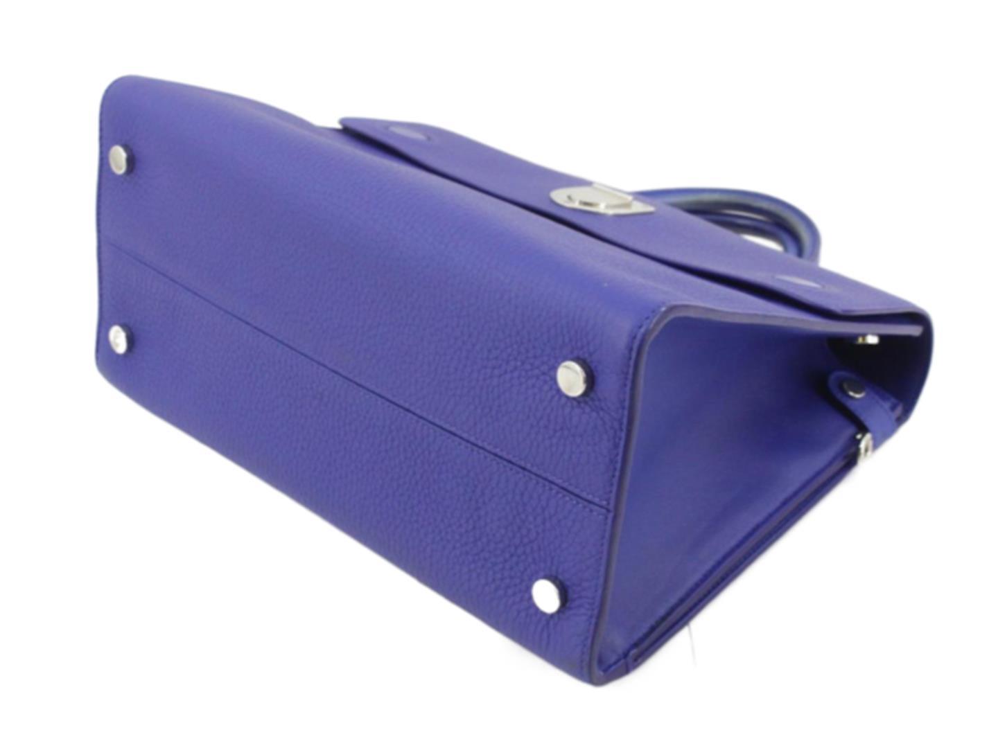 Christian Dior Blue Pebbled Leather Diorever Small Shoulder Bag