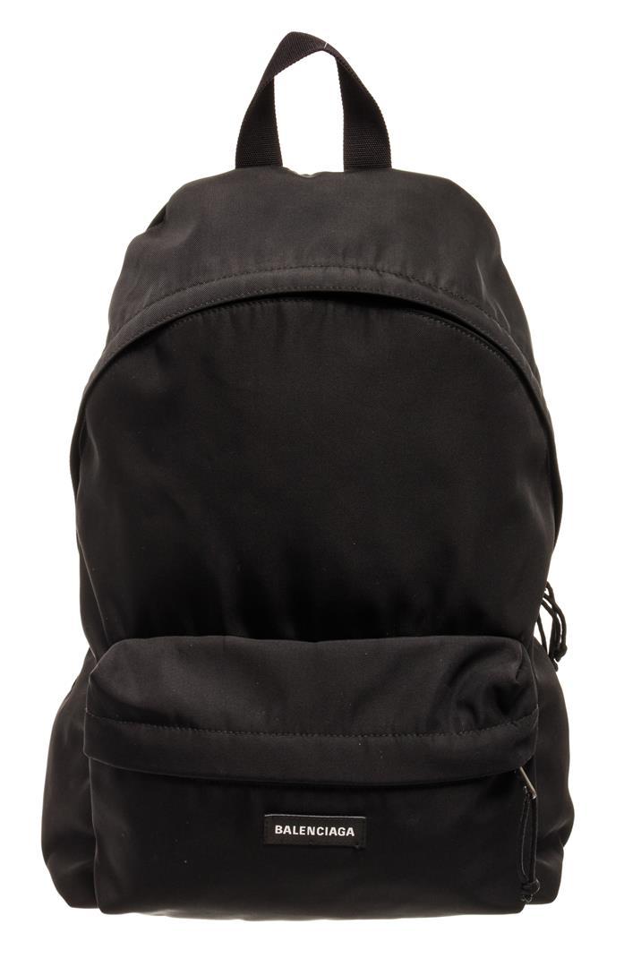 Balenciaga Black Canvas Explorer Backpack