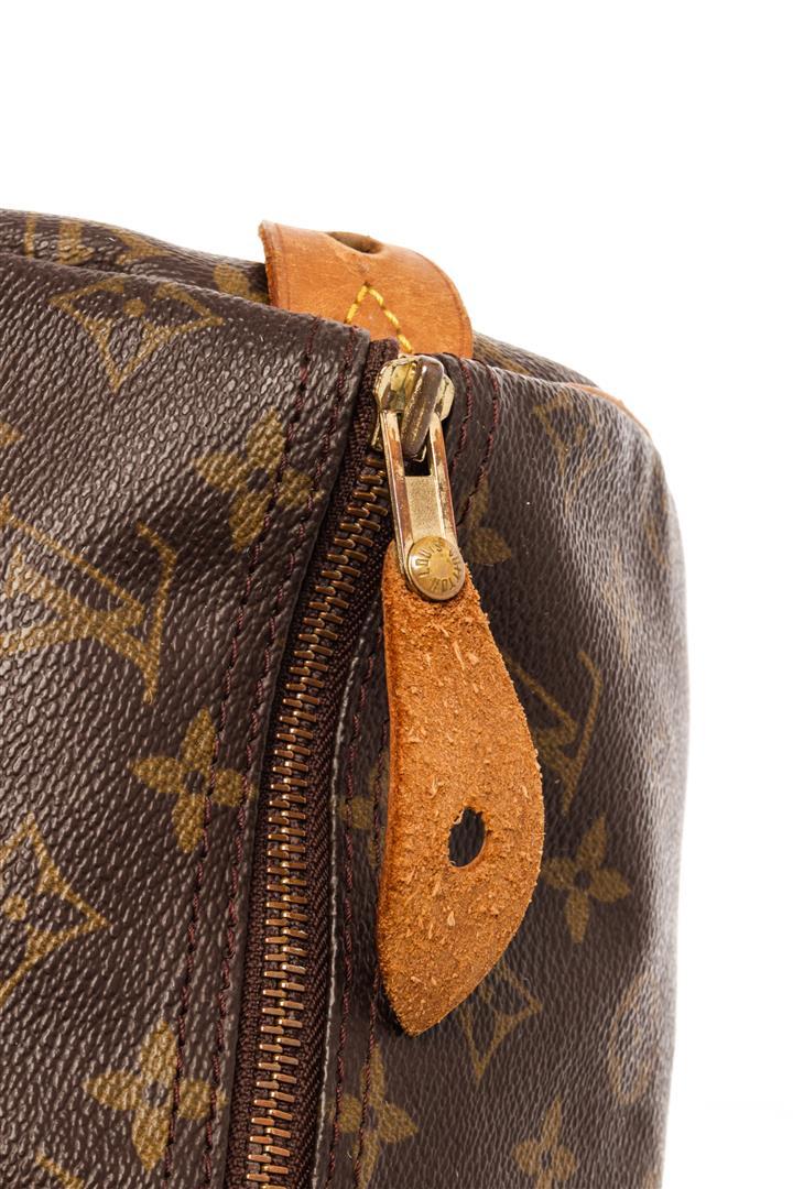 Louis Vuitton Brown Monogram Canvas Leather Speedy 40 Bag