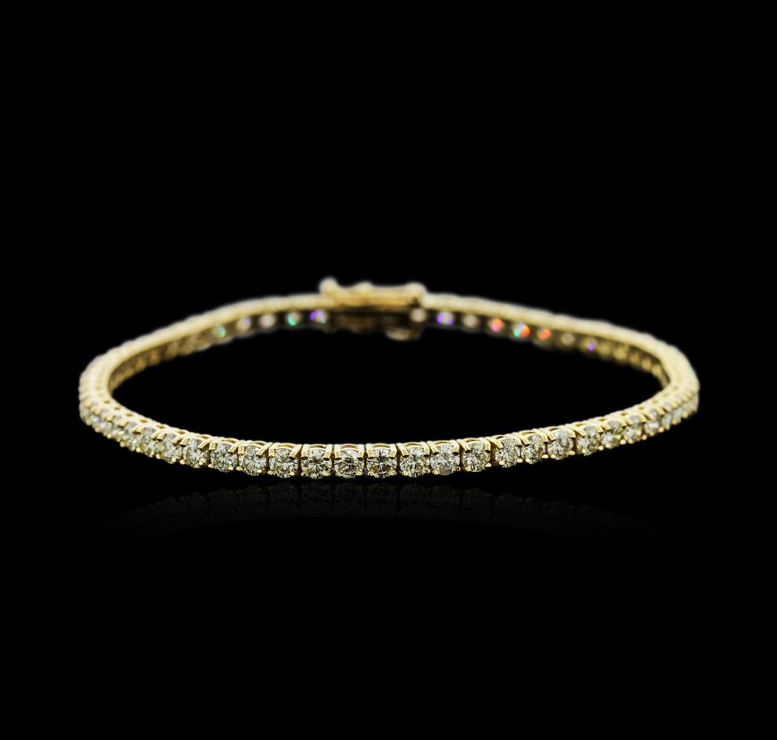 18KT Yellow Gold 4.98 ctw Diamond Tennis Bracelet