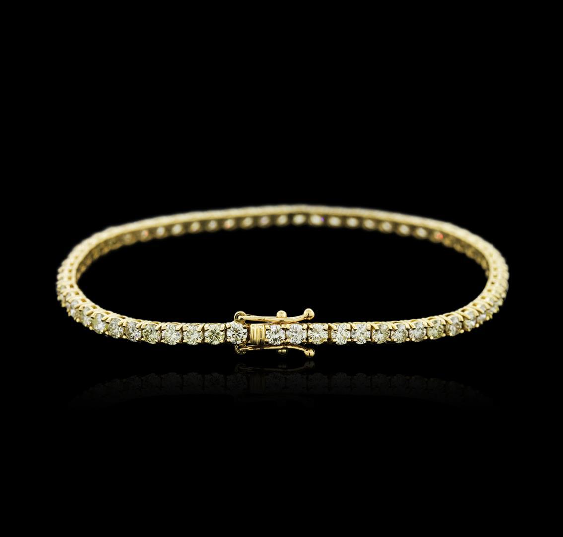 18KT Yellow Gold 4.98 ctw Diamond Tennis Bracelet