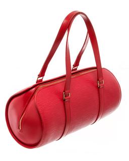 Louis Vuitton Red Epi Leather Soufflot Tote Bag