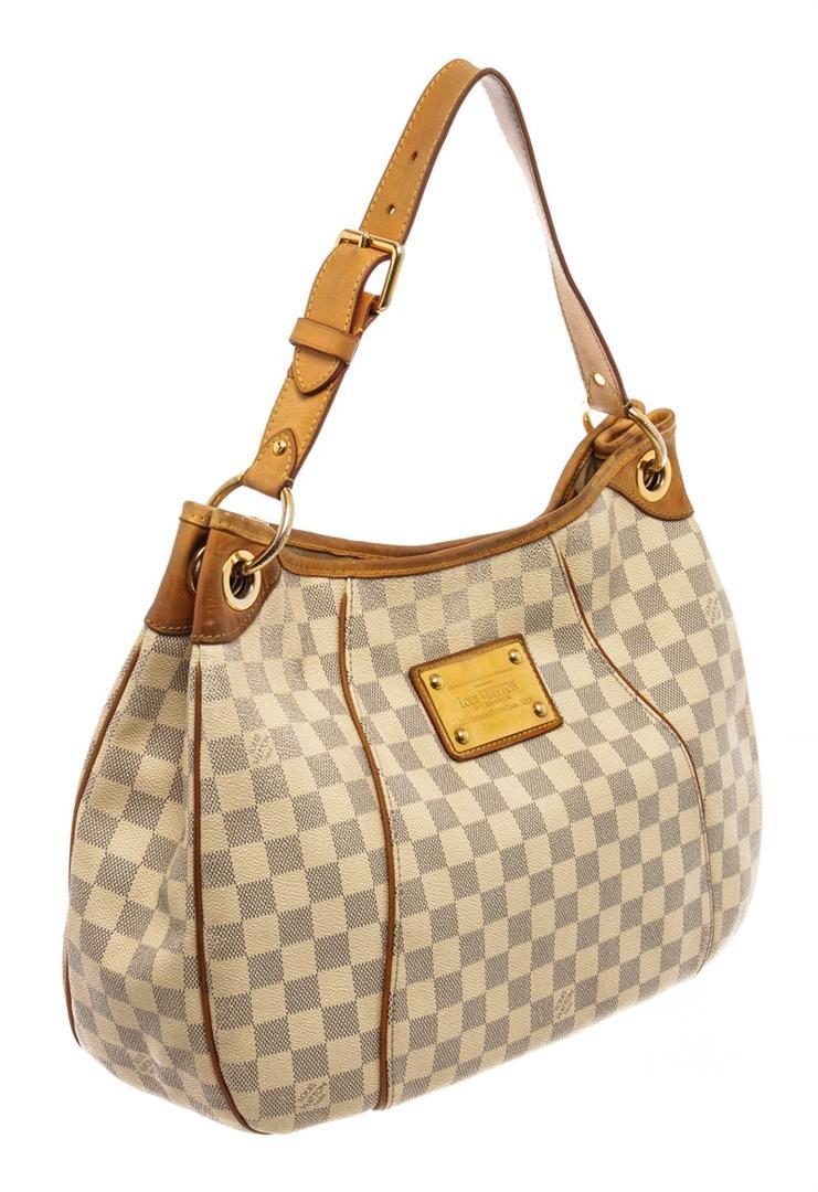 Louis Vuitton Beige Damier Azur Galliera PM Hobo Bag