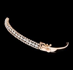 1.68 ctw Diamond Bangle Bracelet - 14KT Rose Gold