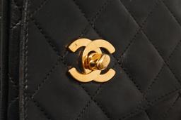 Chanel Black Leather Diagnorial Camera Bag