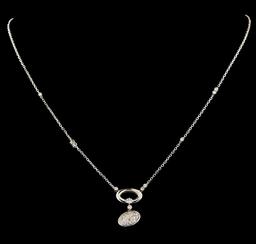 0.68 ctw Diamond Necklace - 14KT White Gold