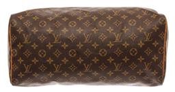 Louis Vuitton Brown Monogram Canvas Leather Speedy 40 Satchel Bag