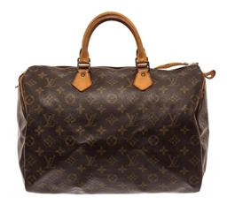 Louis Vuitton Brown Monogram Canvas Speedy 35 Satchel Bag