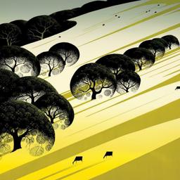 Cattle Country by Eyvind Earle (1916-2000)
