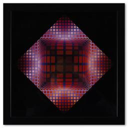 Dell - 2 de la serie Structures Universelles Du Damier by Vasarely (1908-1997)