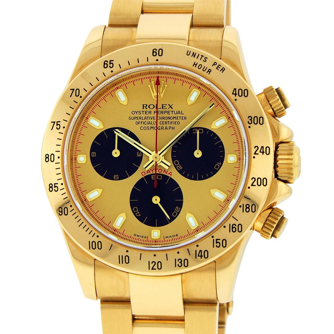 Rolex Mens 18K Yellow Gold "Paul Newman" Champagne Dial Daytona 40MM With Rolex