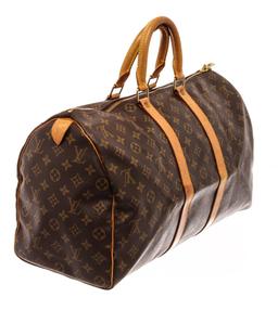 Louis Vuitton Brown Monogram Canvas Keepall 45 Travel Bag