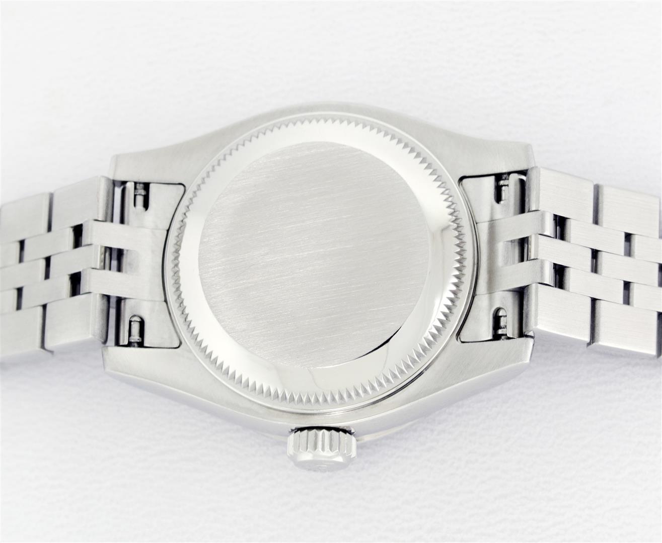 Rolex Ladies New Style Sapphire Quickset White Index White Gold Sapphire Diamond