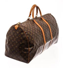 Louis Vuitton Brown Monogram Canvas Keepall 60 Travel Bag