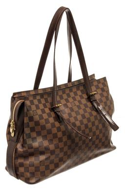 Louis Vuitton Damier Ebene Canvas Leather Chelsea Tote Bag