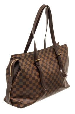 Louis Vuitton Damier Ebene Canvas Leather Chelsea Tote Bag