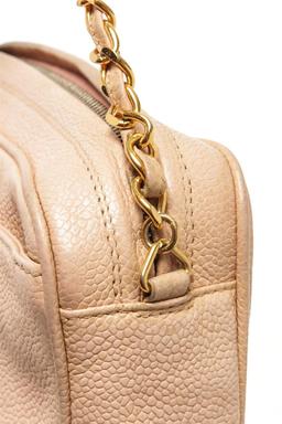 Chanel Beige Leather Triple CC Camera Bag