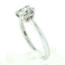 NEW Platinum GIA Certified 1.11 ctw Radiant Cut Diamond Solitaire Engagement Rin