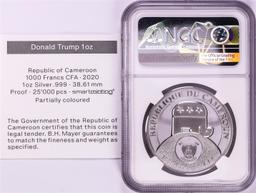 2020 Cameroon S1000F Donald Trump All Together High Relief PF 70 Ultra Cameo 1oz