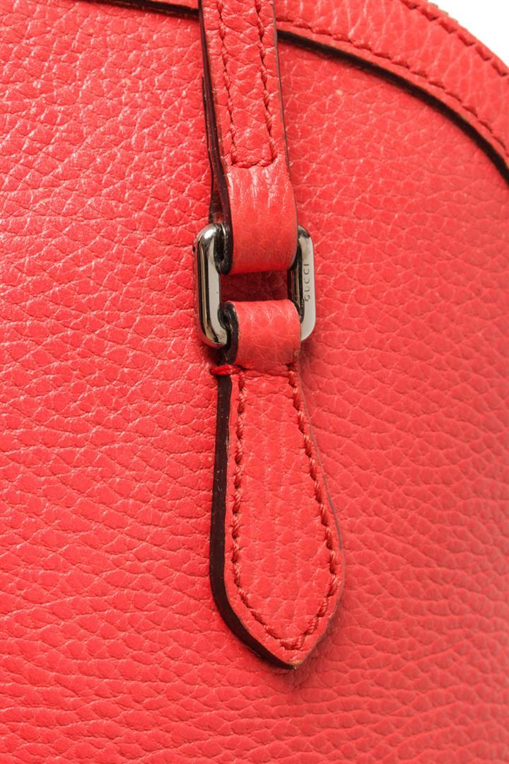 Gucci Red Calfskin Mini Dome 2 Way Shoulder Bag