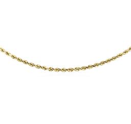 Twenty Inch Rope Chain - 14KT Yellow Gold