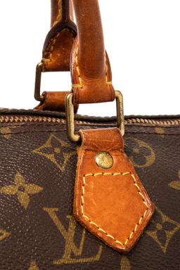 Louis Vuitton Brown Monogram Canvas Speedy 30 Satchel Bag