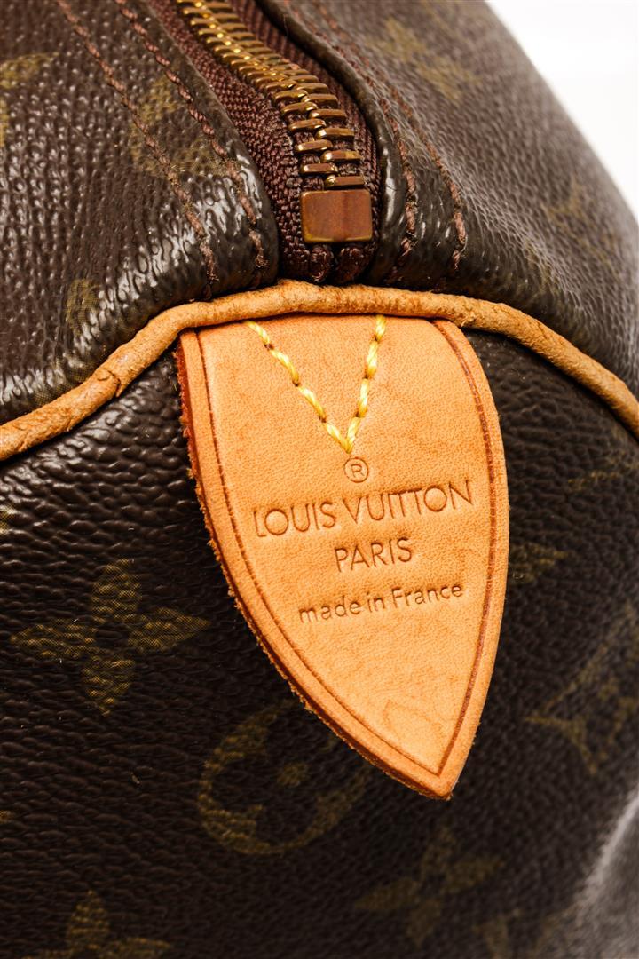 Louis Vuitton Brown Monogram Canvas Speedy 35 Satchel Bag