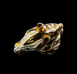 18KT Yellow Gold Zebra Ring