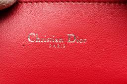 Christian Dior White Leather Paradise Zip Pouch Wallet