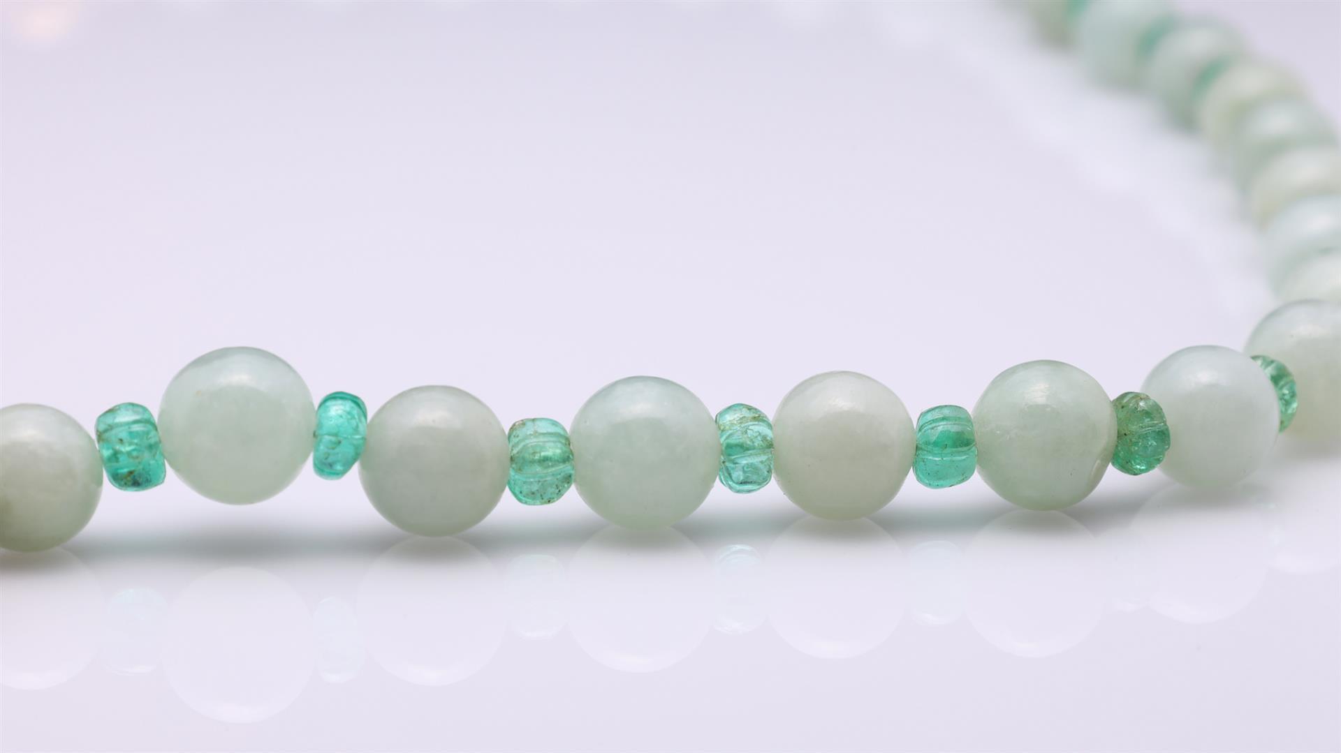 Jadeite, Emerald & 18K Gold Necklace by R. L. Kay