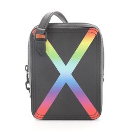 Louis Vuitton Danube Messenger Bag Rainbow Taiga Leather Black, Multicolor, Prin