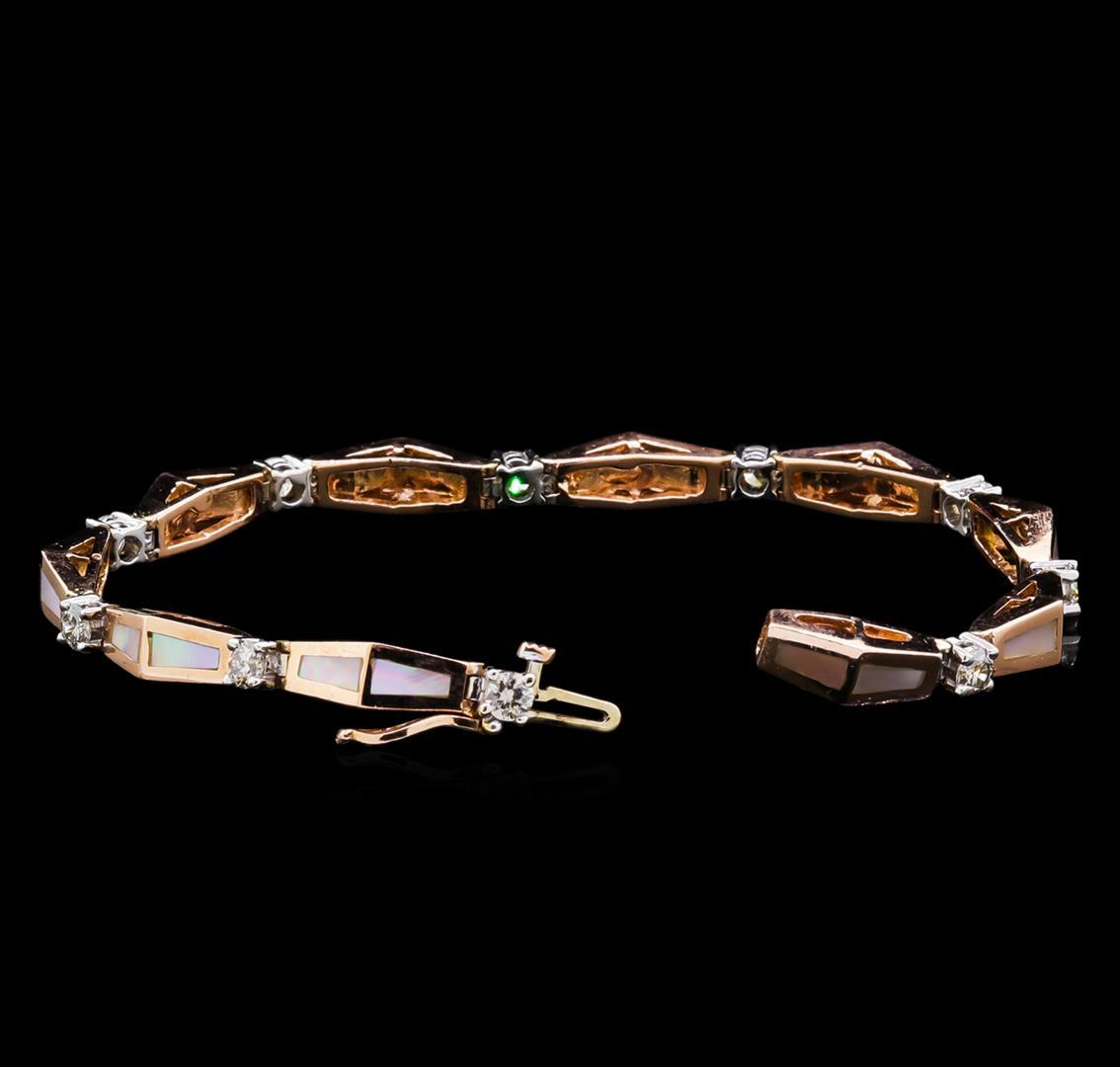 14KT Two-Tone Gold 0.67 ctw Diamond Bracelet