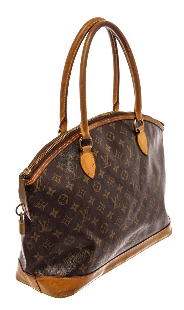 Louis Vuitton Brown Monogram Leather Lockit Horizontal Tote Bag