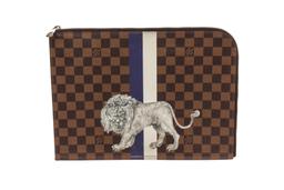 Louis Vuitton Brown Damier Ebene Lion Chapman Pochette Jour GM