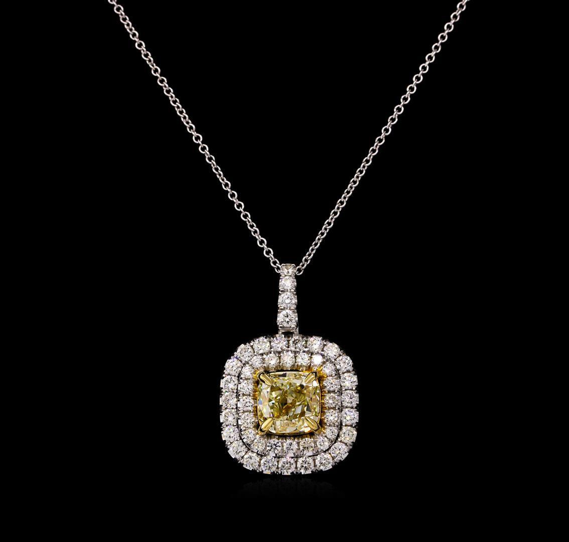 14KT Two-Tone Gold 2.15 ctw Diamond Pendant