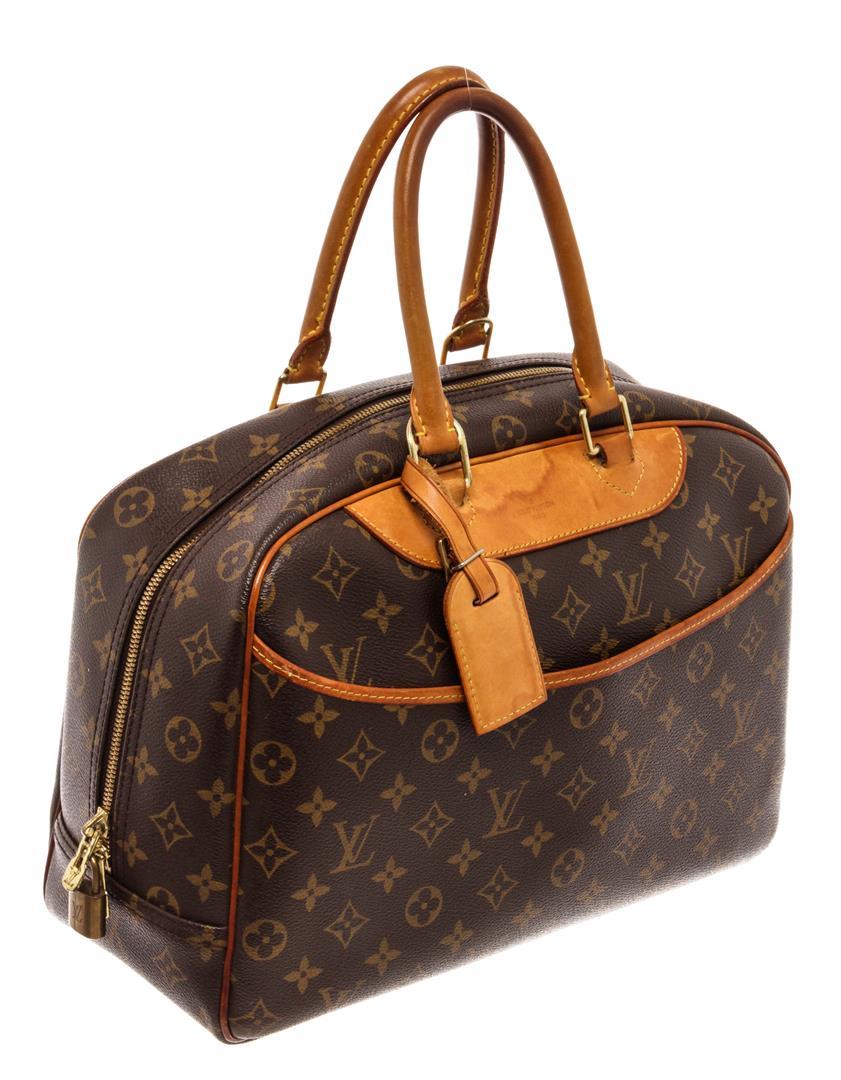 Louis Vuitton Brown Monogram Canvas Deauville Satchel Bag