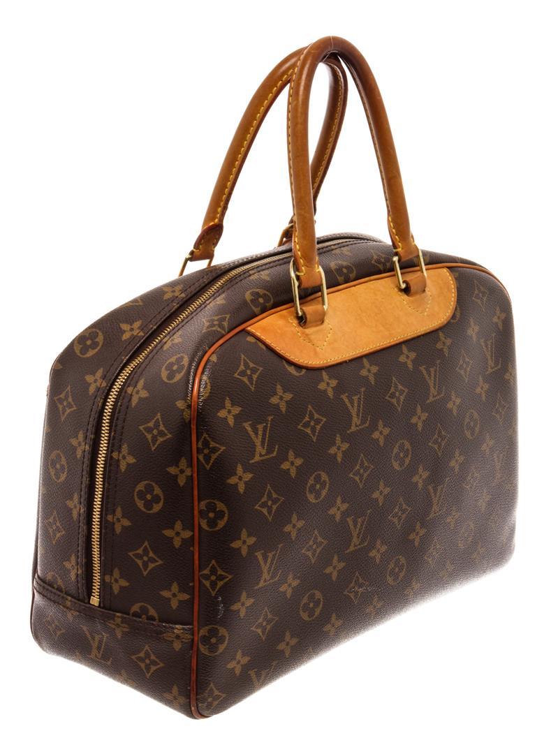 Louis Vuitton Brown Monogram Canvas Deauville Satchel Bag