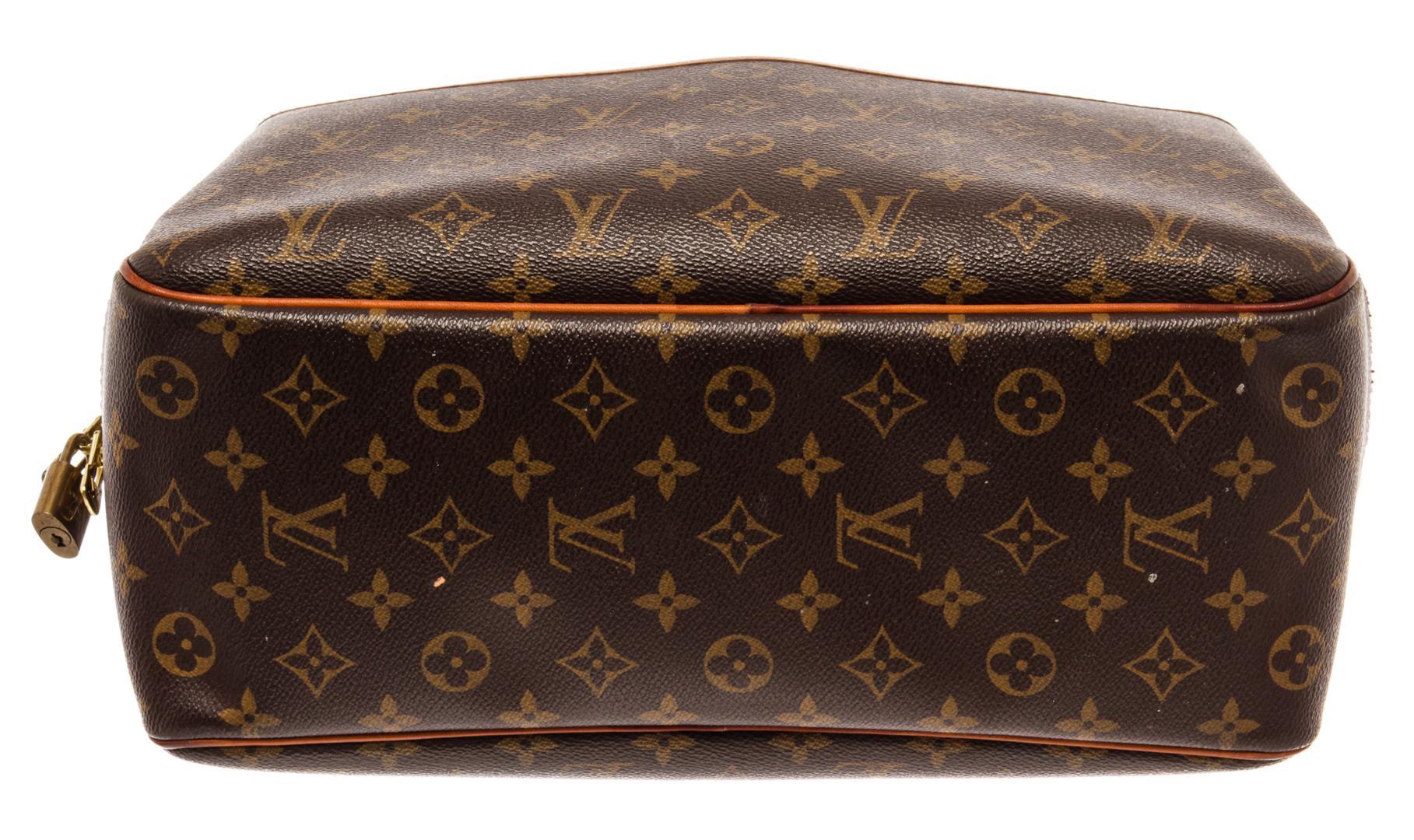 Louis Vuitton Brown Monogram Canvas Deauville Satchel Bag