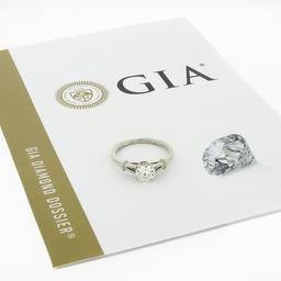 Tiffany & Co. Palladium 0.67 ctw GIA Diamond Solitaire Open Sides Engagement Rin