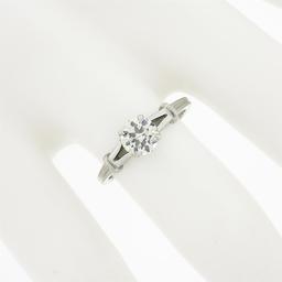 Tiffany & Co. Palladium 0.67 ctw GIA Diamond Solitaire Open Sides Engagement Rin