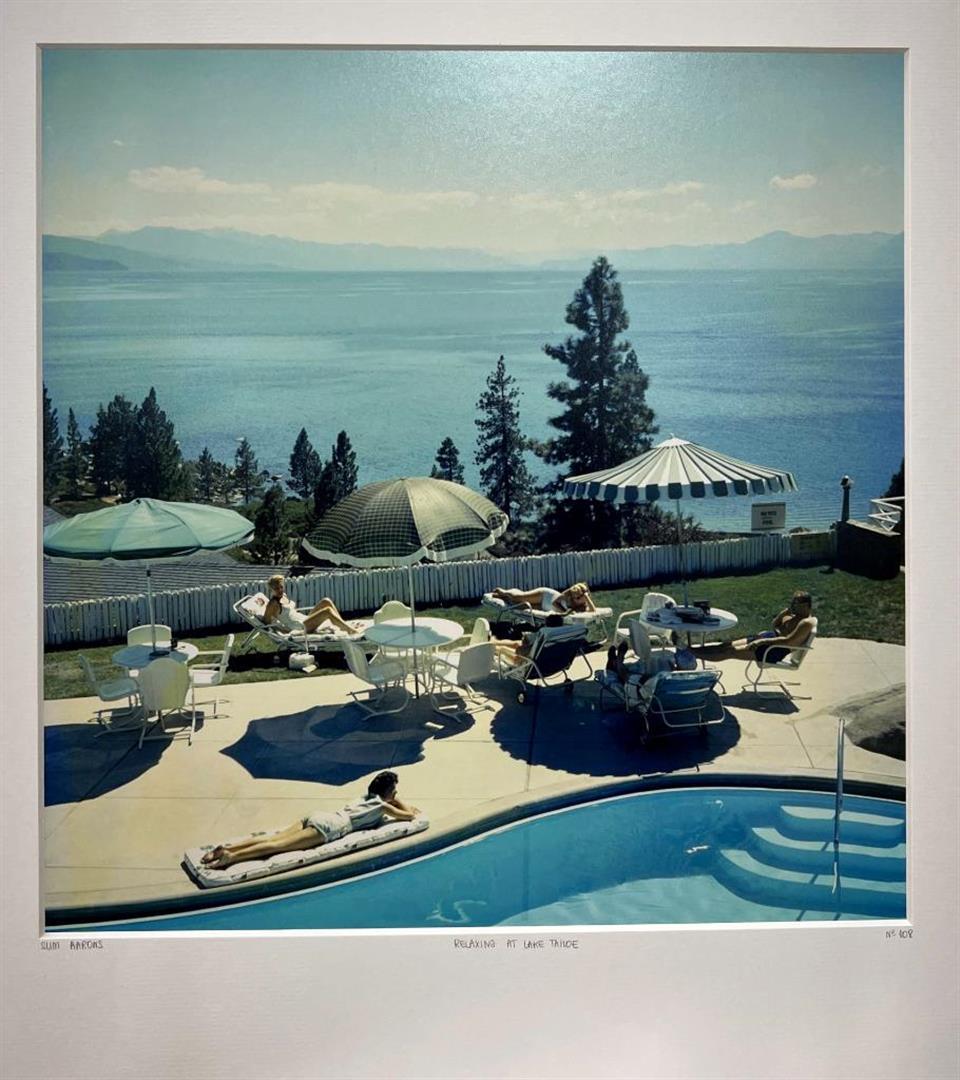 Slim Aarons Sunbathing and Relaxing At lake Tahoe Nevada