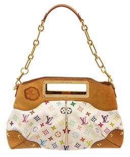 Louis Vuitton White Multicolor Monogram Judy MM Shoulder Bag