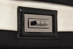 Chanel Black White Canvas 2.55 Reissue Flap Shoulder Bag