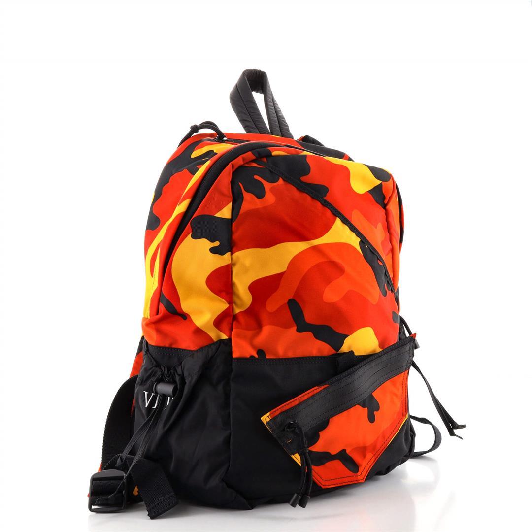 Valentino Bounce Iconic Backpack Camouflage Nylon Medium