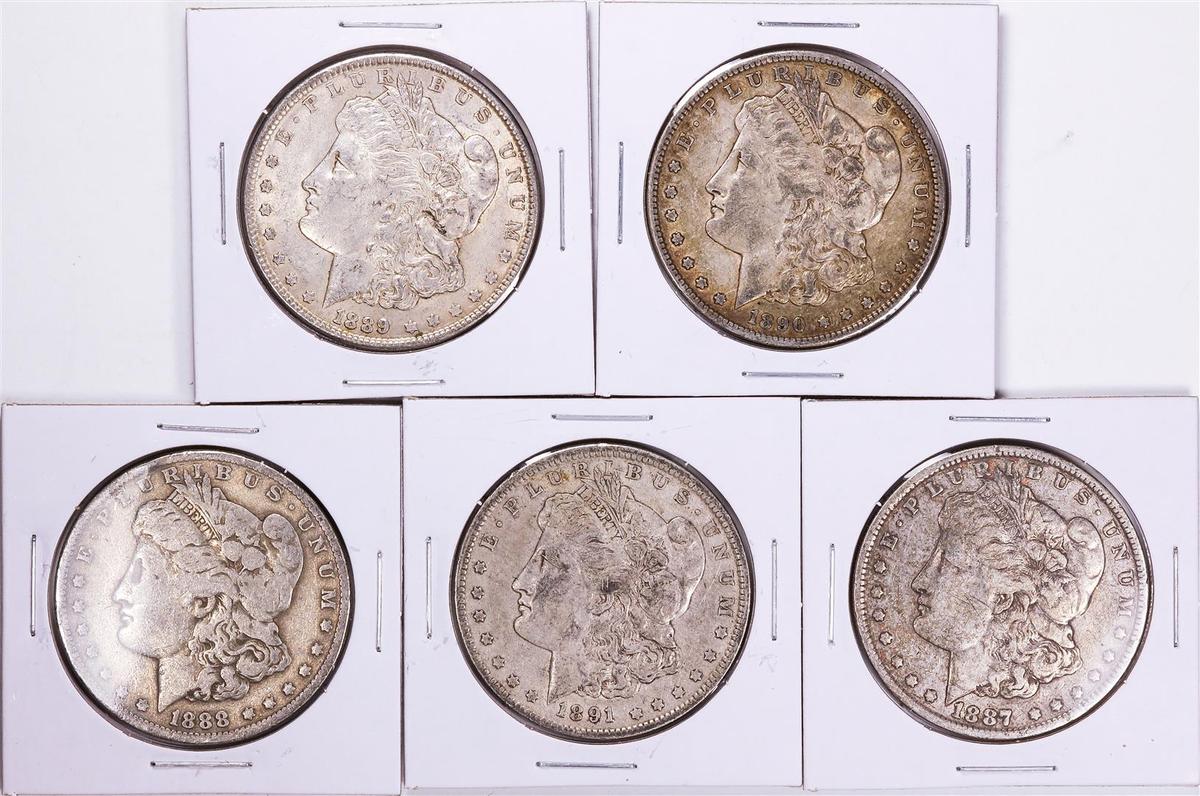 1887-1891 Morgan Silver Dollar Coin Collector's Set