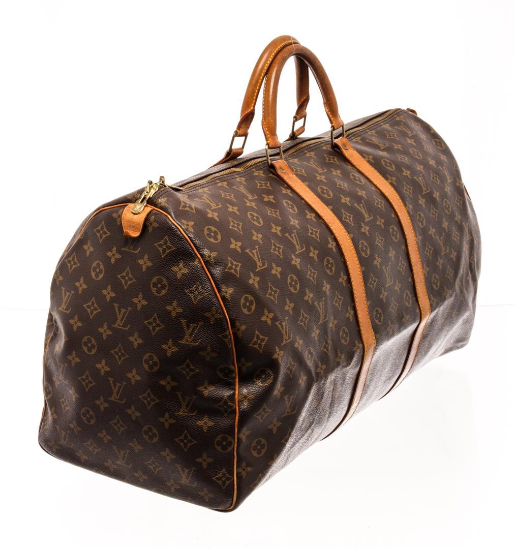 Louis Vuitton Brown Monogram Canvas Keepall 60 Travel Bag