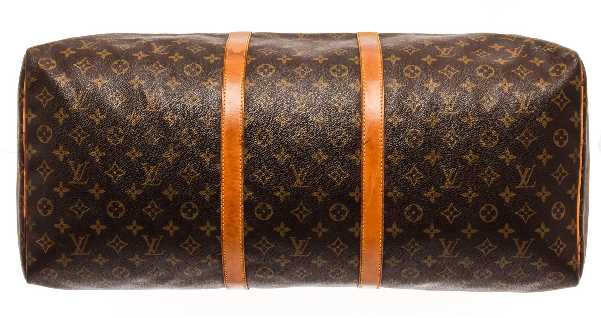 Louis Vuitton Brown Monogram Canvas Keepall 60 Travel Bag