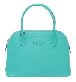 Hermes Emerald Green Epson Leather Bolide 27cm Shoulder Bag